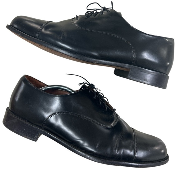 BOSTONIAN Classics Black Leather Dress Shoes Men’s 13W - Picture 2 of 7